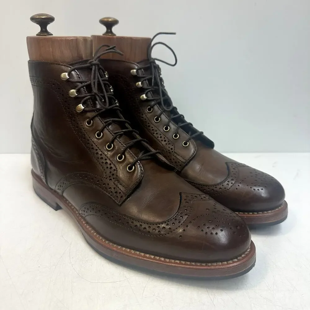 WORN TWICE Rancourt & Co. Wingtip Brogue Derby Boot Chromexcel Maine USA 8 D
